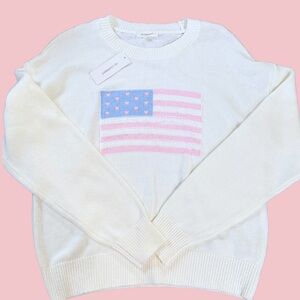 American Flag Sweater NWT Junior Pastel Americana